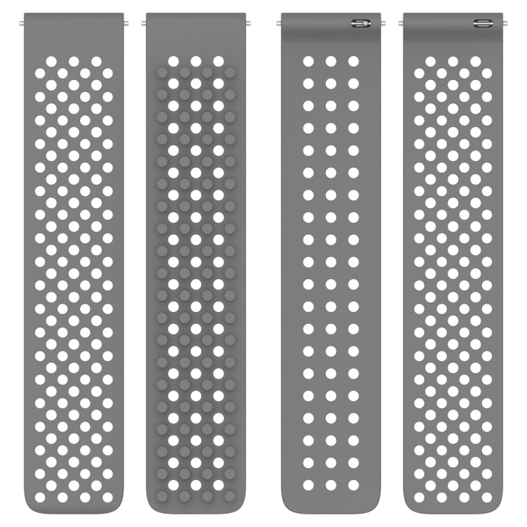 For Huawei GT2 Pro 22mm Holes Breathable 3D Dots Silicone Watch Band(White+Grey) - Watch Bands by PMC TechLife | Online Shopping South Africa | PMC TechLife