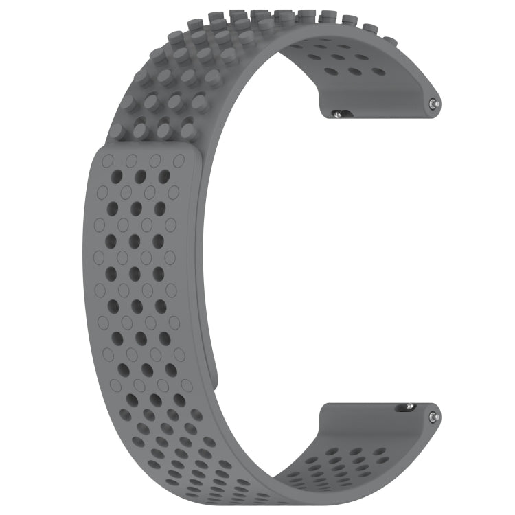 For Xiaomi MI Watch S1 Pro 22mm Holes Breathable 3D Dots Silicone Watch Band(Grey) - Watch Bands by PMC Jewellery | Online Shopping South Africa | PMC Jewellery