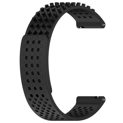 For Xiaomi Haylou RT LS05S 22mm Holes Breathable 3D Dots Silicone Watch Band(Black) - Watch Bands by PMC Jewellery | Online Shopping South Africa | PMC Jewellery