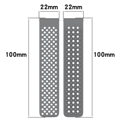 For Amazfit Bip 5 22mm Holes Breathable 3D Dots Silicone Watch Band(White) - Watch Bands by PMC Jewellery | Online Shopping South Africa | PMC Jewellery