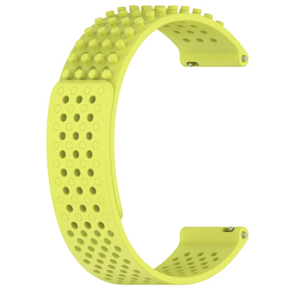 For Garmin Venu 3 22mm Holes Breathable 3D Dots Silicone Watch Band(Lime Green) - Watch Bands by PMC Jewellery | Online Shopping South Africa | PMC Jewellery