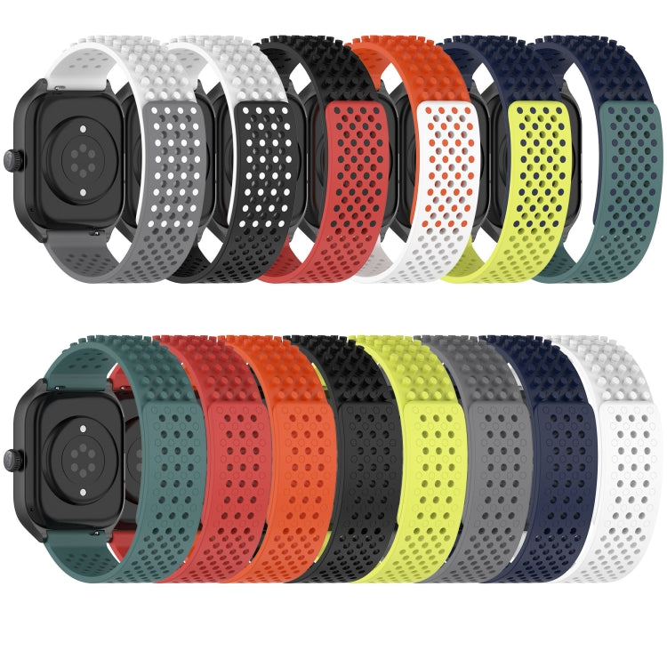 For Garmin Forerunner 265 22mm Holes Breathable 3D Dots Silicone Watch Band(Midnight Blue) - Watch Bands by PMC TechLife | Online Shopping South Africa | PMC TechLife