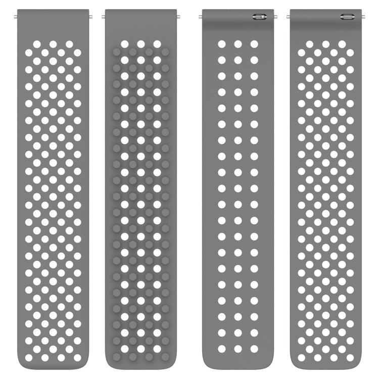 For Garmin Venu 3 22mm Holes Breathable 3D Dots Silicone Watch Band(White+Grey) - Watch Bands by PMC Jewellery | Online Shopping South Africa | PMC Jewellery