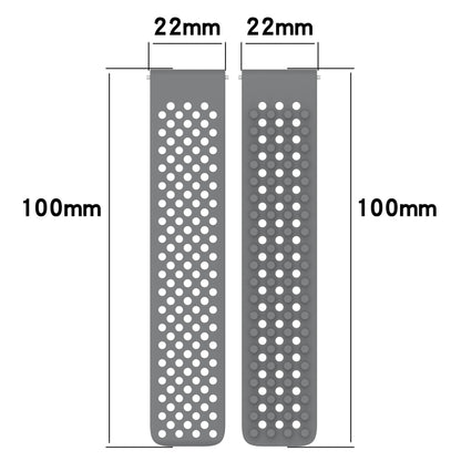 For Garmin Venu 2 22mm Holes Breathable 3D Dots Silicone Watch Band(White+Black) - Watch Bands by PMC Jewellery | Online Shopping South Africa | PMC Jewellery