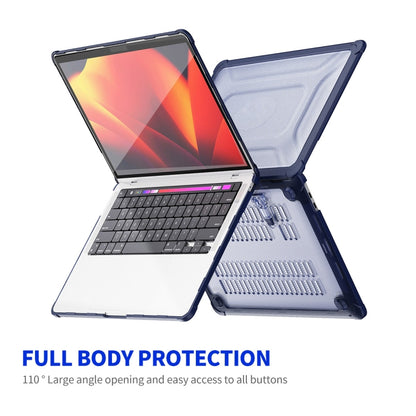 For MacBook Air 13.3 A2179/A2337 ENKAY Hat-Prince 3 in 1 Protective Bracket Case Cover Hard Shell with TPU Keyboard Film / PET Screen Protector, Version:EU(Black) - MacBook Air Cases by ENKAY | Online Shopping South Africa | PMC Jewellery | Buy Now Pay Later Mobicred