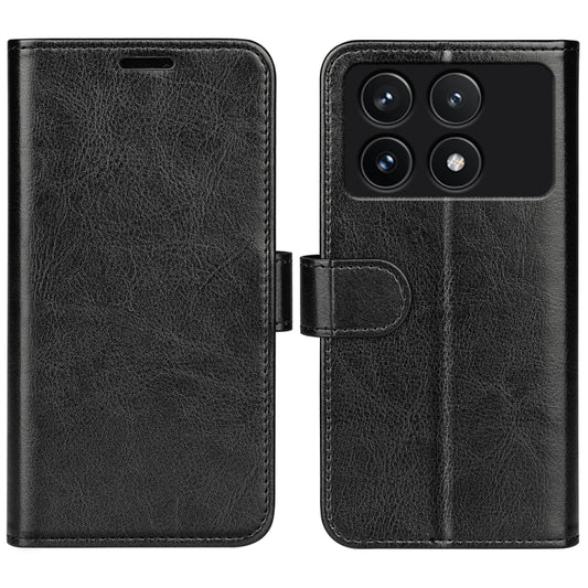 For Xiaomi Redmi K70 R64 Texture Horizontal Flip Leather Phone Case(Black) - K70 Cases by PMC Jewellery | Online Shopping South Africa | PMC Jewellery | Buy Now Pay Later Mobicred