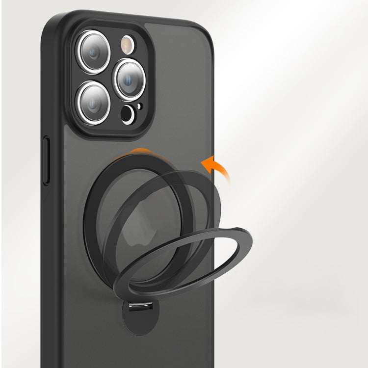 For iPhone 15 Pro 360 Magsafe Ring Holder TPU Hybrid PC Phone Case(White) - iPhone 15 Pro Cases by PMC TechLife | Online Shopping South Africa | PMC TechLife