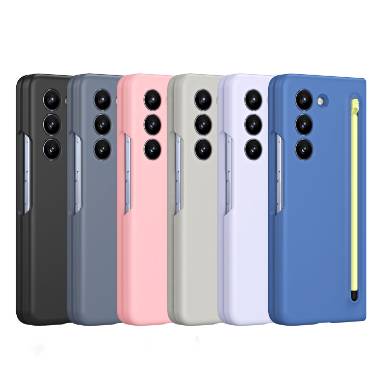For Samsung Galaxy Z Fold5 5G Skinfeel Shockproof Phone Case with Pen(Light Gray) - Galaxy Z Fold5 Cases by PMC TechLife | Online Shopping South Africa | PMC TechLife