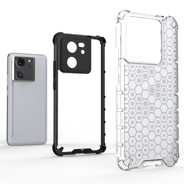 For Xiaomi 13T Pro Shockproof Honeycomb Phone Case(White) - Xiaomi Cases by PMC Jewellery | Online Shopping South Africa | PMC Jewellery | Buy Now Pay Later Mobicred