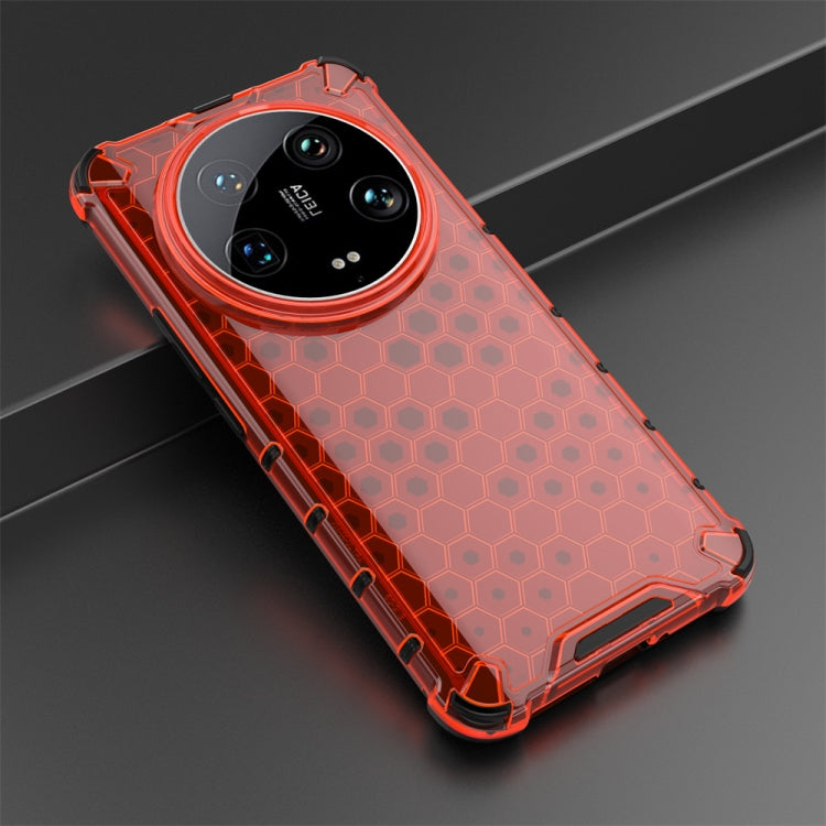 For Xiaomi 14 Ultra Shockproof Honeycomb Phone Case(Red) - 14 Ultra Cases by PMC TechLife | Online Shopping South Africa | PMC TechLife | Buy Now Pay Later Mobicred