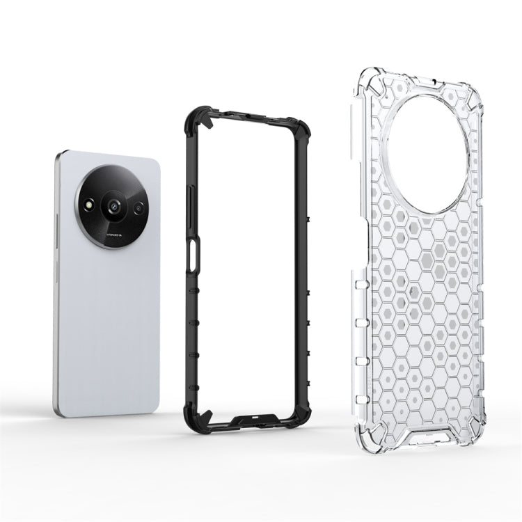For Xiaomi Redmi A3 Shockproof Honeycomb Phone Case(Red) - Xiaomi Cases by PMC TechLife | Online Shopping South Africa | PMC TechLife | Buy Now Pay Later Mobicred