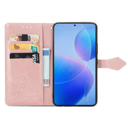 For Xiaomi Redmi K70 Pro Mandala Flower Embossed Leather Phone Case(Rose Gold) - K70 Pro Cases by PMC Jewellery | Online Shopping South Africa | PMC Jewellery | Buy Now Pay Later Mobicred