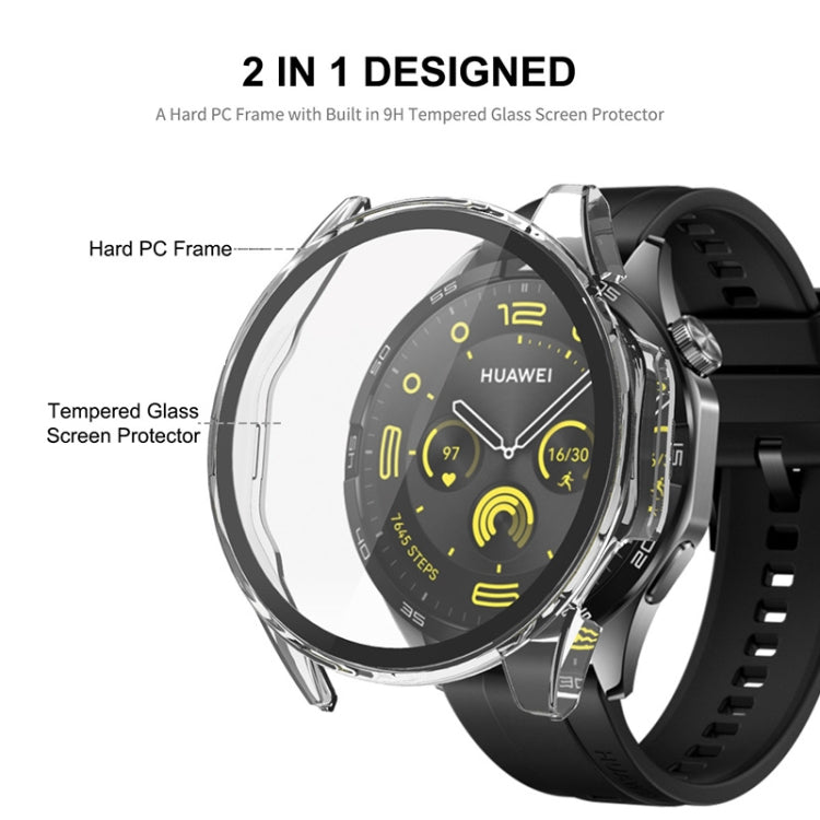 For Huawei Watch GT 4 41mm ENKAY Hat-Prince Full Coverage PC + Tempered Film Integrated Watch Protective Case(Dark Green) - Watch Cases by ENKAY | Online Shopping South Africa | PMC Jewellery | Buy Now Pay Later Mobicred