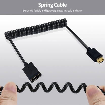 JUNSUNMAY 4K 60Hz Mini HDMI Male to HDMI 2.0V Female Spring Cable, Length:1.8m(Straight) - Cable by JUNSUNMAY | Online Shopping South Africa | PMC Jewellery | Buy Now Pay Later Mobicred