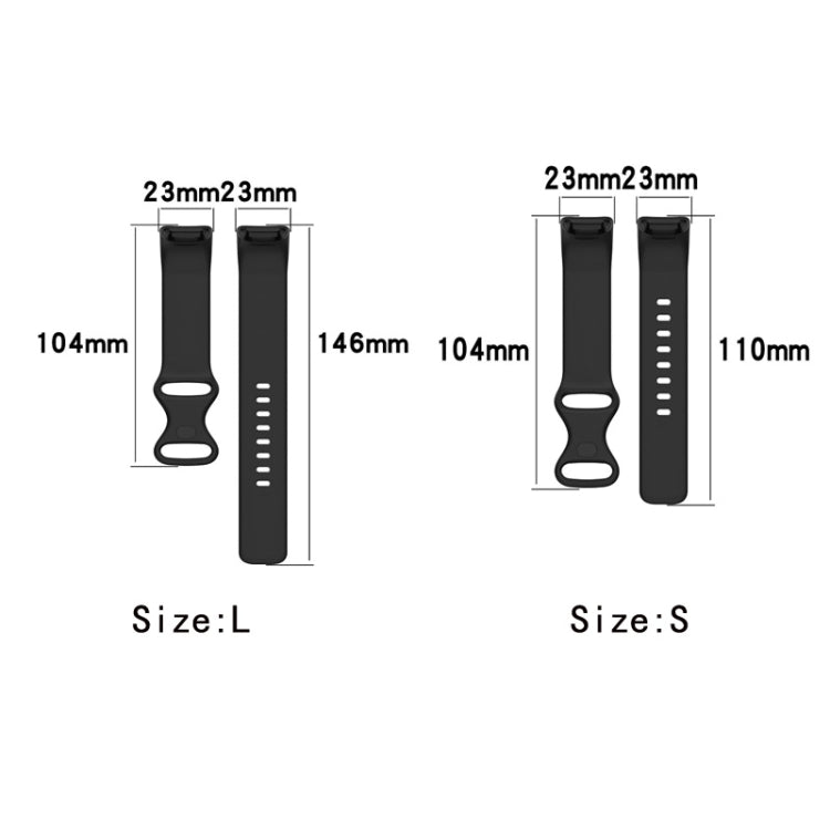 For Fitbit Charge 6 Solid Color Butterfly Buckle Silicone Watch Band, Size:S Size(Red) - Watch Bands by PMC TechLife | Online Shopping South Africa | PMC TechLife | Buy Now Pay Later Mobicred