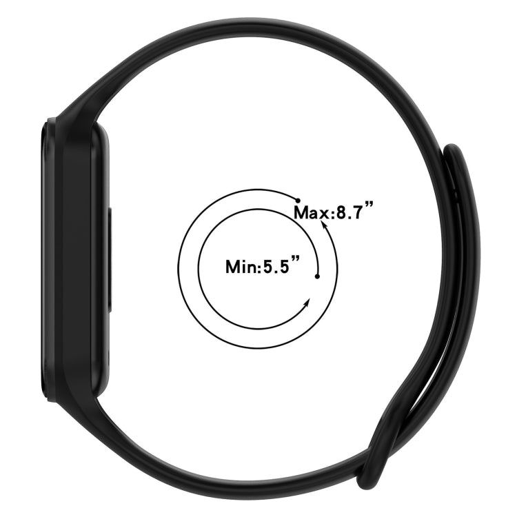 For Xiaomi Mi Band 8 Active Solid Color Integrated Silicone Watch Band(Red) - free shipping - PMC TechLife - Order now!