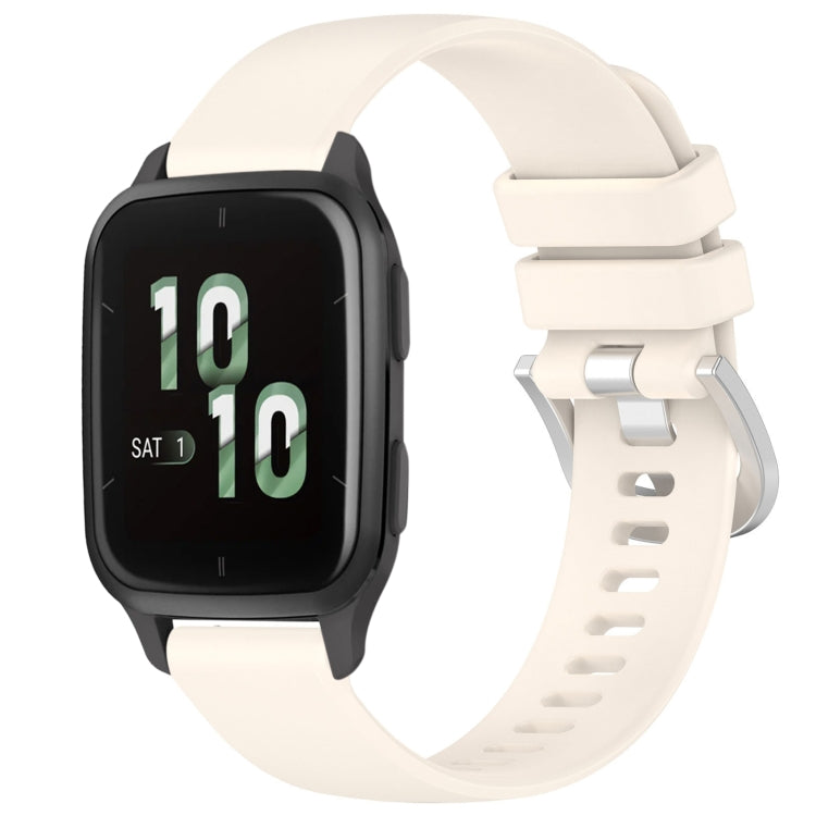 For Garmin Venu SQ2 Liquid Glossy Silver Buckle Silicone Watch Band(Starlight) - free shipping - PMC TechLife - Order now!