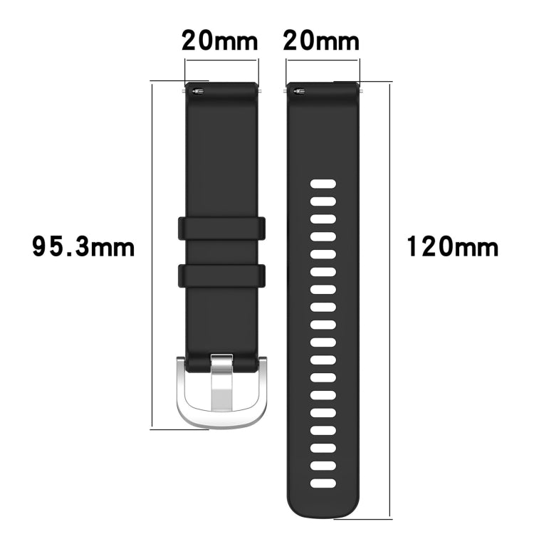 For Garmin Vivoactive 5 Liquid Glossy Silver Buckle Silicone Watch Band(Pink) - Watch Bands by PMC TechLife | Online Shopping South Africa | PMC TechLife