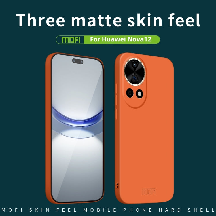 For Huawei nova 12 MOFI Qin Series Skin Feel All-inclusive PC Phone Case(Black) - Huawei Cases by MOFI | Online Shopping South Africa | PMC Jewellery | Buy Now Pay Later Mobicred