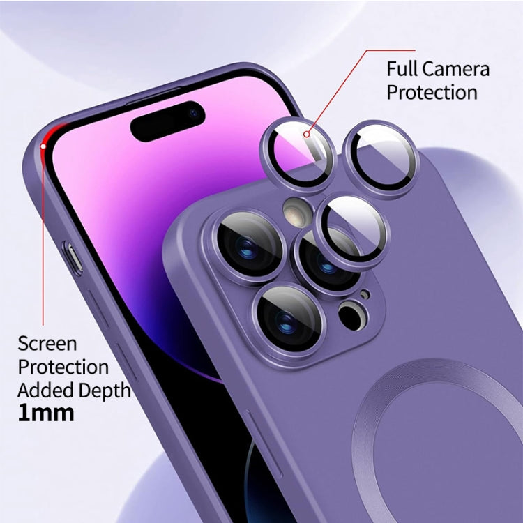 For iPhone 16 Plus ENKAY MagSafe Matte TPU Phone Case with Lens Film(Dark Blue) - iPhone 16 Plus Cases by ENKAY | Online Shopping South Africa | PMC Jewellery | Buy Now Pay Later Mobicred