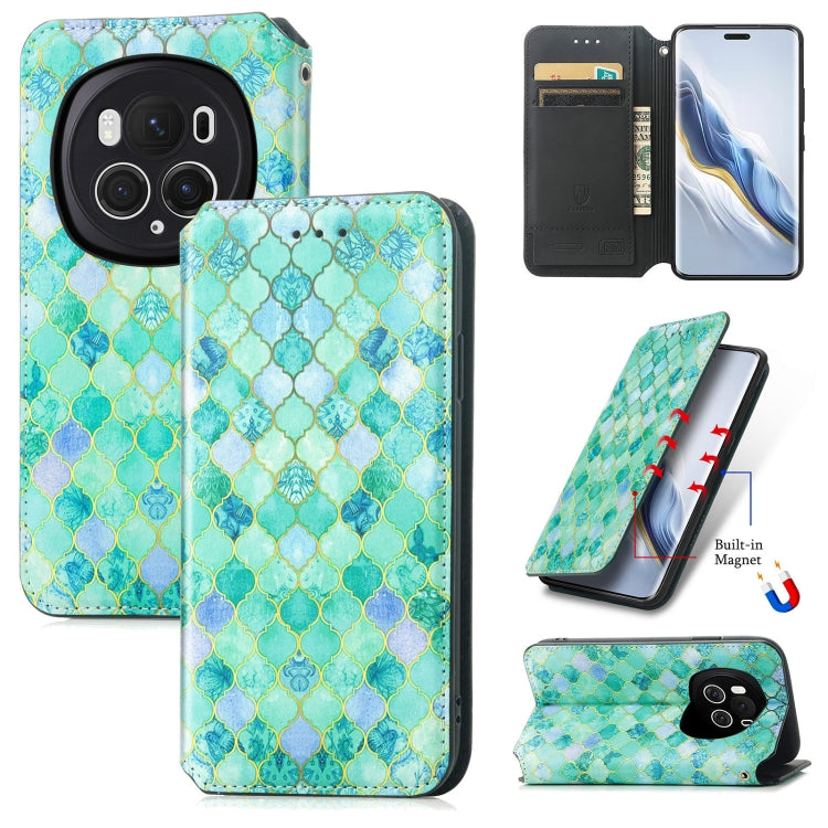 For Honor Magic6 Pro CaseNeo Colorful Magnetic Leather Phone Case(Emeralds) - Honor Cases by PMC Jewellery | Online Shopping South Africa | PMC Jewellery | Buy Now Pay Later Mobicred