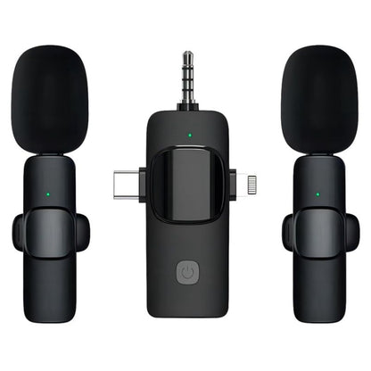 3 in 1 Wireless Lavalier Microphones for iPhone / Android - Microphone by PMC Jewellery | Online Shopping South Africa | PMC Jewellery