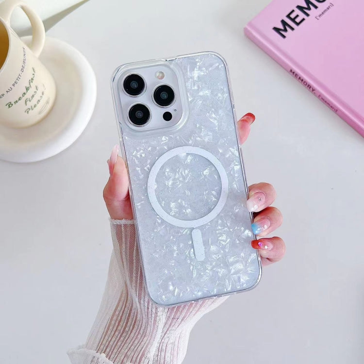 For iPhone 13 Pro Shell Texture MagSafe TPU Phone Case(White) - iPhone 13 Pro Cases by PMC TechLife | Online Shopping South Africa | PMC TechLife