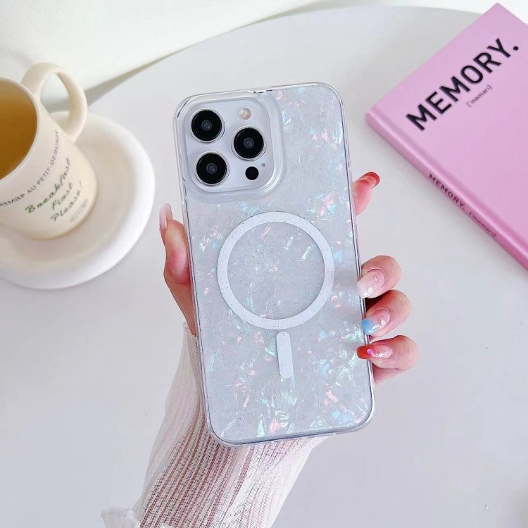 For iPhone 14 Plus Shell Texture MagSafe TPU Phone Case(Dazzling) - iPhone 14 Plus Cases by PMC TechLife | Online Shopping South Africa | PMC TechLife