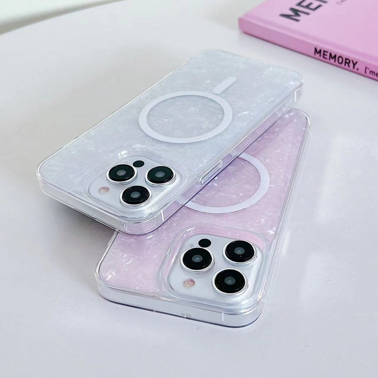 For iPhone 12 Pro Max Shell Texture MagSafe TPU Phone Case(Purple) - iPhone 12 Pro Max Cases by PMC TechLife | Online Shopping South Africa | PMC TechLife