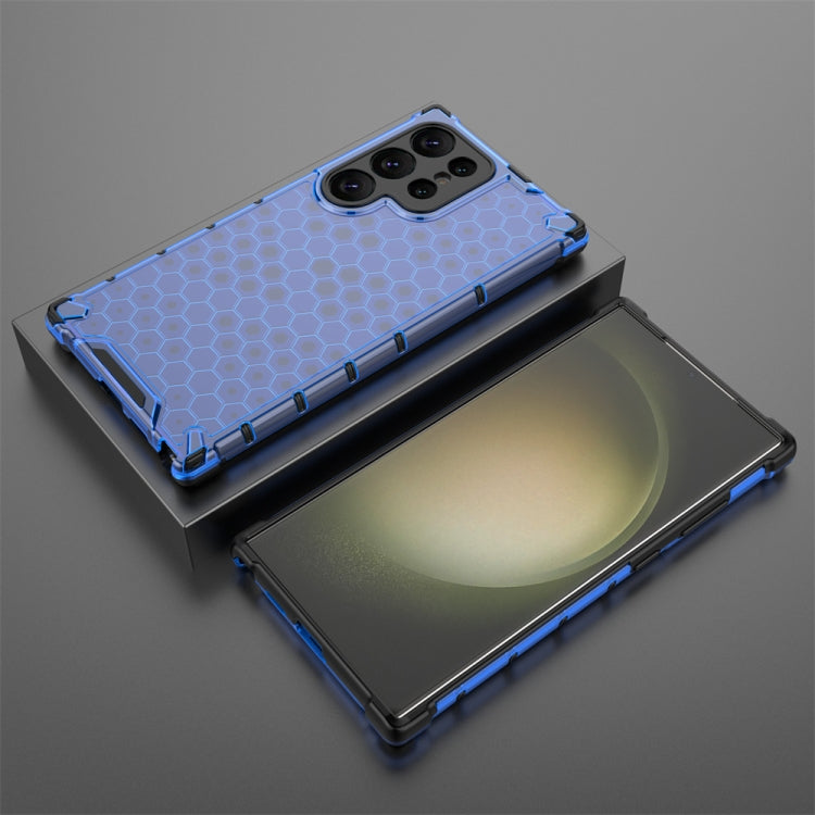 For Samsung Galaxy S24 Ultra 5G Shockproof Honeycomb Phone Case(Blue) - Galaxy S24 Ultra 5G Cases by PMC TechLife | Online Shopping South Africa | PMC TechLife