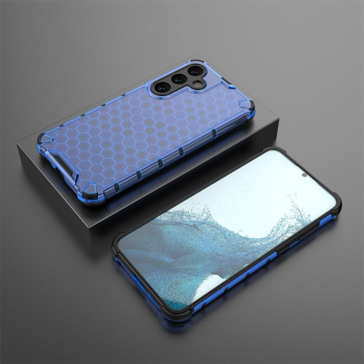 For Samsung Galaxy S24+ 5G Shockproof Honeycomb Phone Case(Blue) - Galaxy S24+ 5G Cases by PMC Jewellery | Online Shopping South Africa | PMC Jewellery