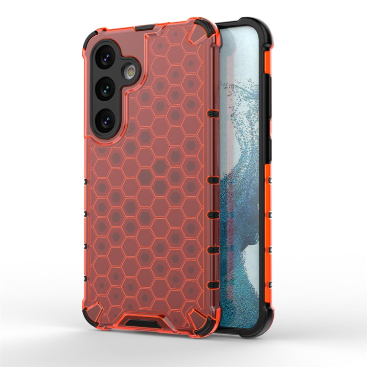 For Samsung Galaxy S24 5G Shockproof Honeycomb Phone Case(Red) - Galaxy S24 5G Cases by PMC TechLife | Online Shopping South Africa | PMC TechLife