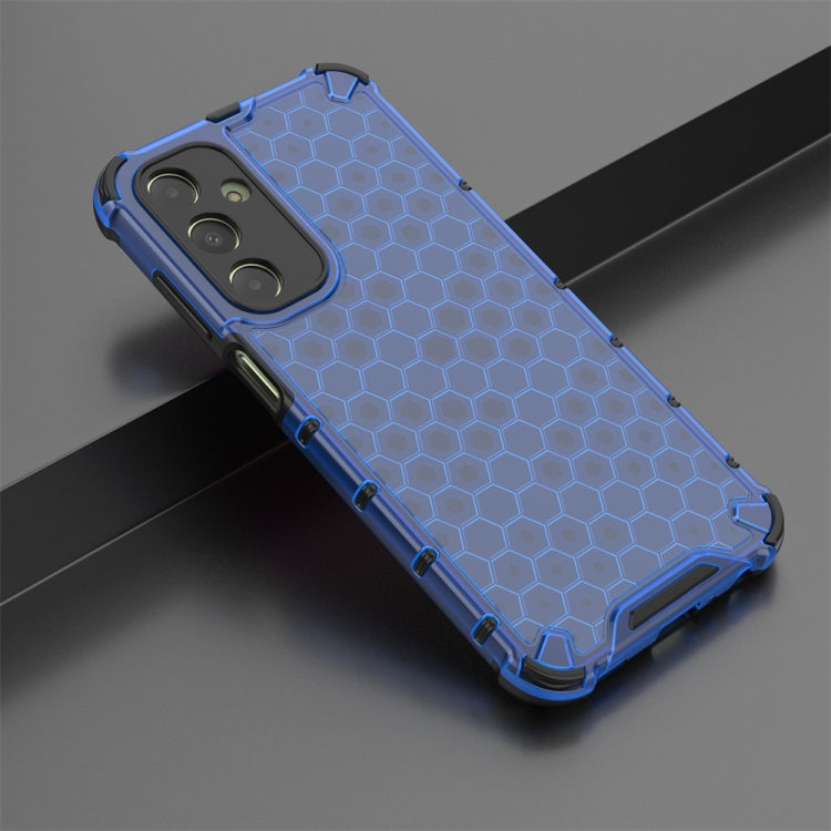 For Samsung Galaxy A25 5G Shockproof Honeycomb Phone Case(Blue) - Galaxy Phone Cases by PMC TechLife | Online Shopping South Africa | PMC TechLife