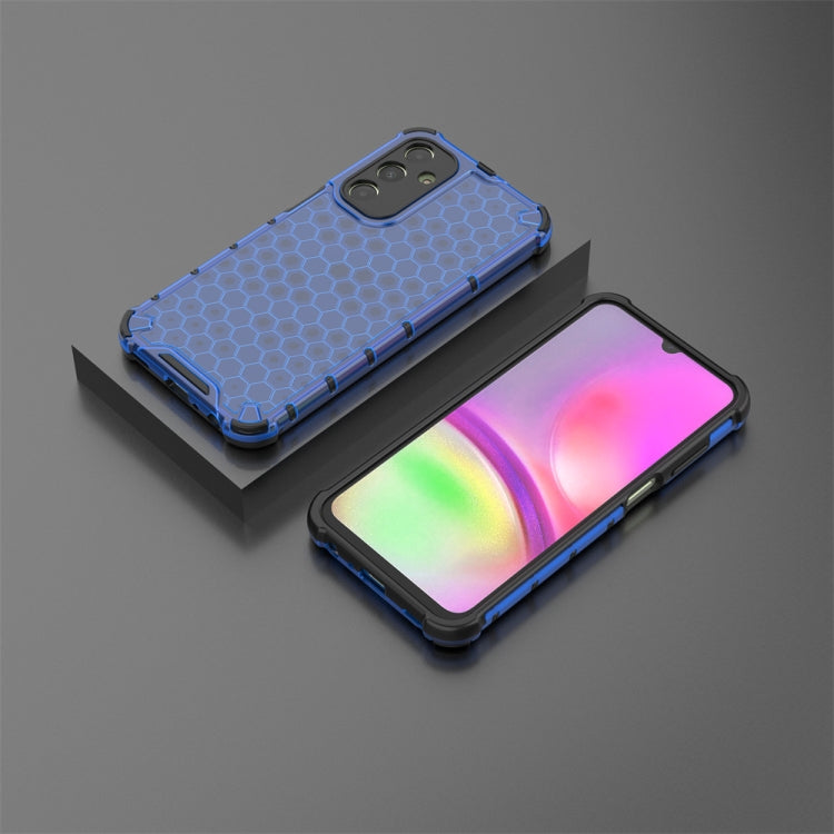 For Samsung Galaxy A25 5G Shockproof Honeycomb Phone Case(Blue) - Galaxy Phone Cases by PMC TechLife | Online Shopping South Africa | PMC TechLife