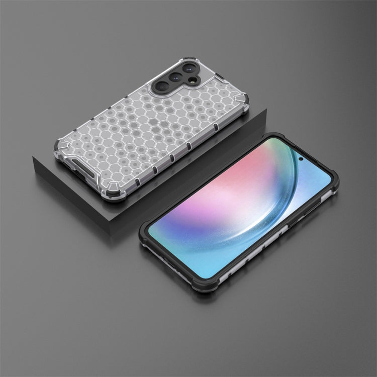 For Samsung Galaxy A55 Shockproof Honeycomb Phone Case(White) - Galaxy Phone Cases by PMC TechLife | Online Shopping South Africa | PMC TechLife
