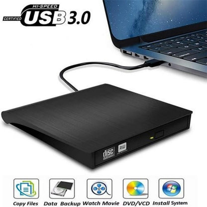 663 High Speed CD DVD Burner USB3.0 Computer Laptop External Optical Drive Burner(Black) - Rewritable Drive by PMC Jewellery | Online Shopping South Africa | PMC Jewellery | Buy Now Pay Later Mobicred