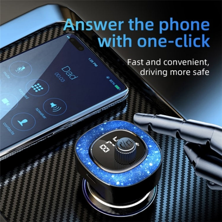 C41 Star Light Car Charger ABS Adapter FM Transmitter Bluetooth Hands-free Call MP3 Music Player - Bluetooth Car Kits by PMC TechLife | Online Shopping South Africa | PMC TechLife | Buy Now Pay Later Mobicred