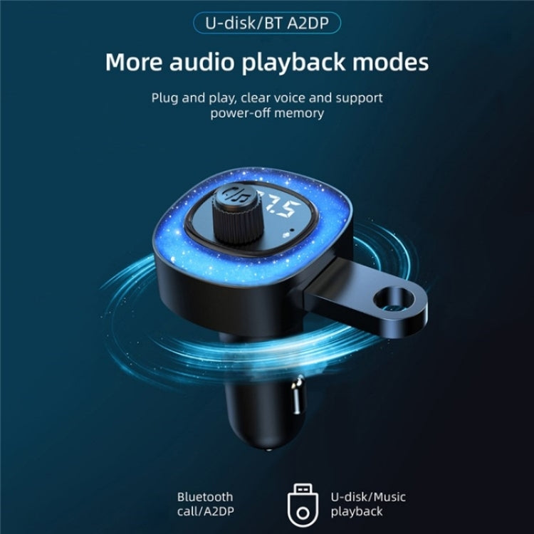 C41 Star Light Car Charger ABS Adapter FM Transmitter Bluetooth Hands-free Call MP3 Music Player - Bluetooth Car Kits by PMC TechLife | Online Shopping South Africa | PMC TechLife | Buy Now Pay Later Mobicred