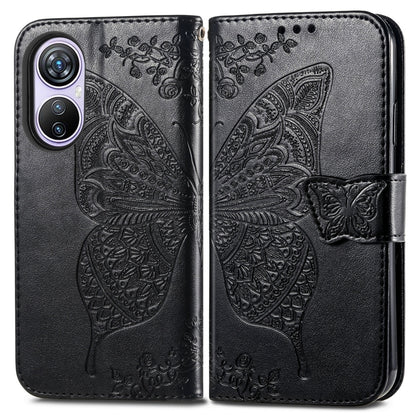 For Blackview A200 Pro Butterfly Love Flower Embossed Leather Phone Case(Black) - More Brand by PMC Jewellery | Online Shopping South Africa | PMC Jewellery