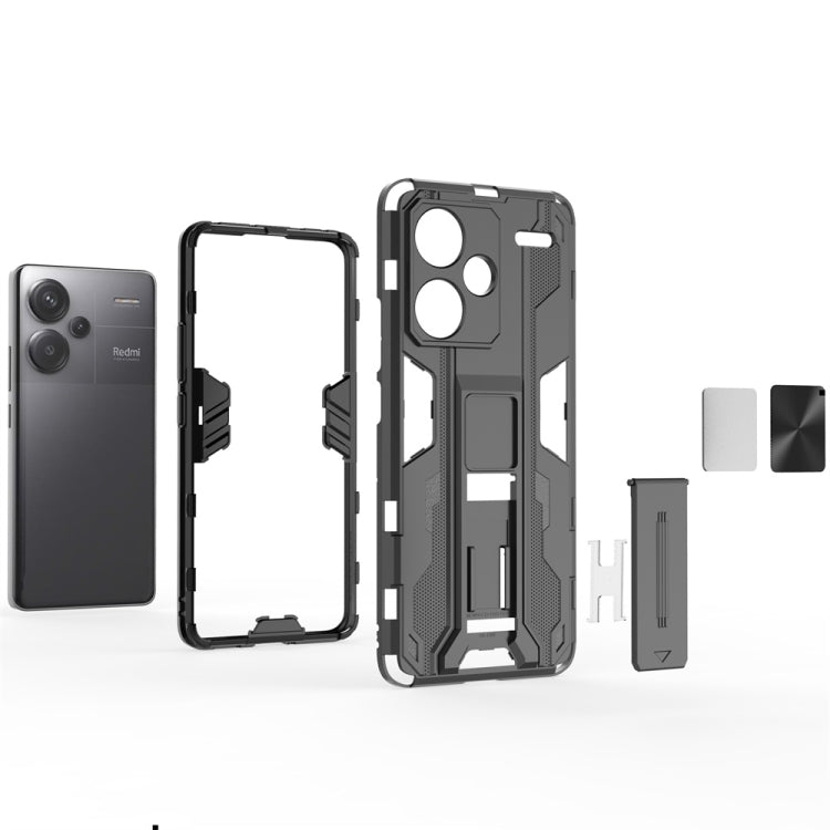 For Redmi Note 13 Pro 5G Supersonic Armor PC Hybrid TPU Phone Case(Black) - Note 13 Pro Cases by PMC TechLife | Online Shopping South Africa | PMC TechLife | Buy Now Pay Later Mobicred