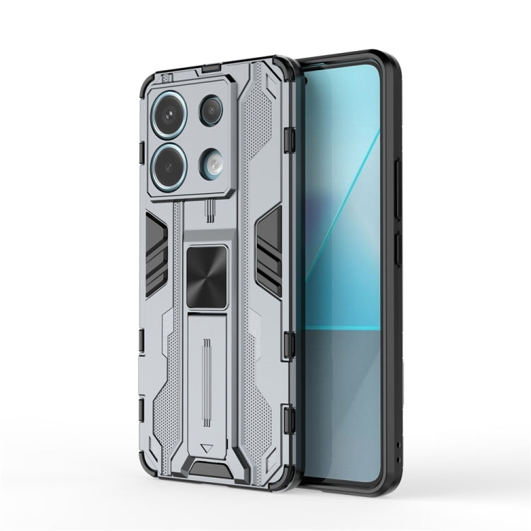 For Xiaomi Poco X6 Supersonic Armor PC Hybrid TPU Phone Case(Grey) - Xiaomi Cases by PMC TechLife | Online Shopping South Africa | PMC TechLife | Buy Now Pay Later Mobicred