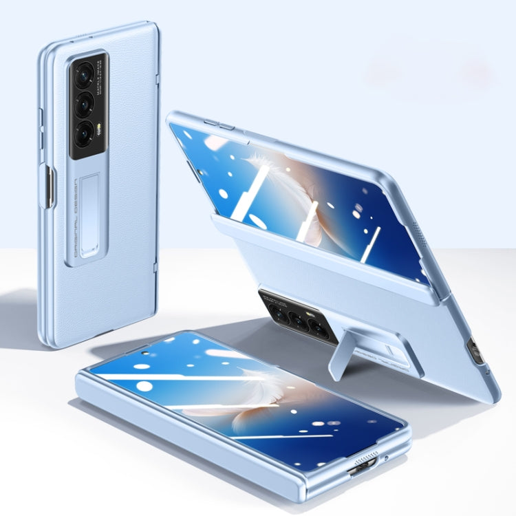 For Honor Magic Vs2 Pioneer Skin-Feel Case-film Integral Hinge Shockproof Phone Case(Blue) - Honor Cases by PMC TechLife | Online Shopping South Africa | PMC TechLife | Buy Now Pay Later Mobicred