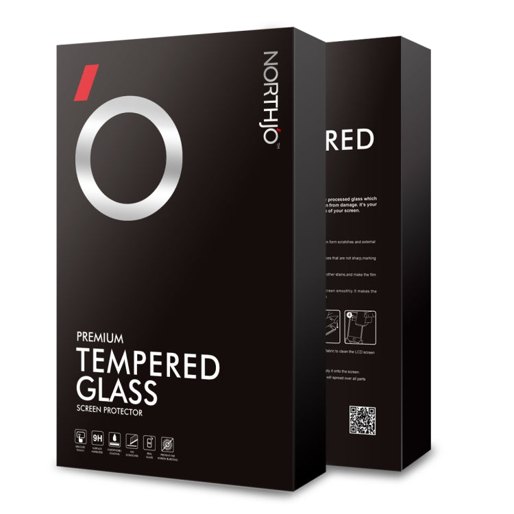 For iPhone 16 NORTHJO A++ Screen Protector Full Glue Silk Printing Tempered Glass Film(Black) - iPhone 16 Tempered Glass by NORTHJO | Online Shopping South Africa | PMC TechLife | Buy Now Pay Later Mobicred