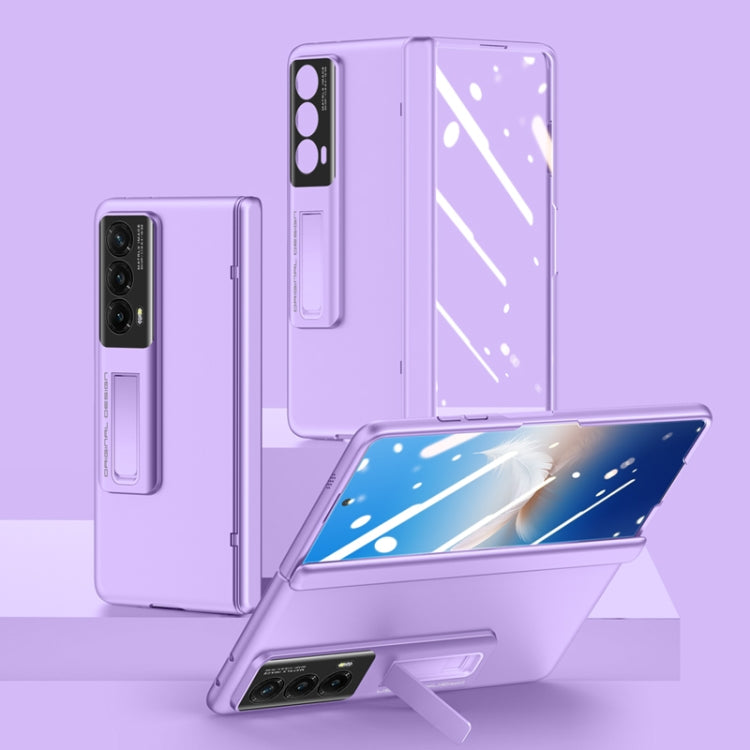 For Honor Magic Vs2 Skin-sensitive Case-film Integral Hinge Shockproof Phone Case(Purple) - Honor Cases by PMC TechLife | Online Shopping South Africa | PMC TechLife | Buy Now Pay Later Mobicred