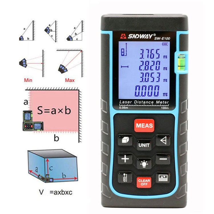 SNDWAY Handheld Laser Range Finder SW-E100 - free shipping - PMC Jewellery - Order now!