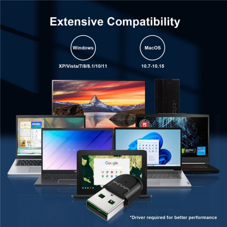 WAVLINK WN691A1F 5GHz / 2.4GHz Wireless Dongle AC650 USB 2.0 WiFi Adapter - free shipping - PMC Jewellery - Order now!