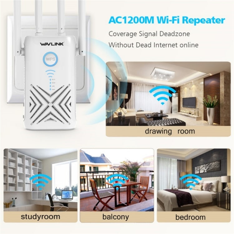 WAVLINK WN579X3 With 5dBi Antennas AC1200 Wireless Router 2.4G / 5G Dual Band WiFi Repeater, Plug:US Plug - Wireless Routers by WAVLINK | Online Shopping South Africa | PMC Jewellery | Buy Now Pay Later Mobicred