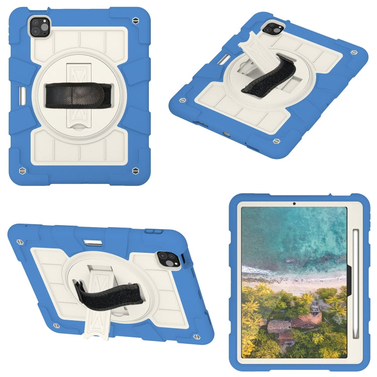 For iPad Air 11 2025 / 2024 Silicone Hybrid PC Shockproof Tablet Case with Shoulder Strap(Azure Blue) - iPad Air 11 2025 / 2024 Cases by PMC TechLife | Online Shopping South Africa | PMC TechLife | Buy Now Pay Later Mobicred