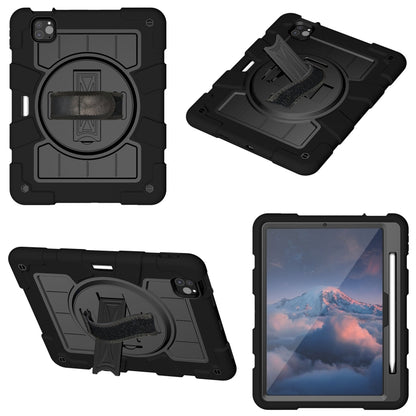 For iPad Air 11 2025 / 2024 Silicone Hybrid PC Shockproof Tablet Case with Shoulder Strap(Black) - iPad Air 11 2025 / 2024 Cases by PMC Jewellery | Online Shopping South Africa | PMC Jewellery | Buy Now Pay Later Mobicred