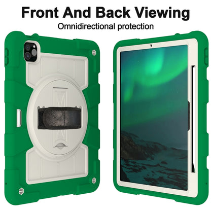 For iPad Pro 11 2024 Silicone Hybrid PC Shockproof Tablet Case with Shoulder Strap(Classic Green) - iPad Pro 11 2024 Cases by PMC Jewellery | Online Shopping South Africa | PMC Jewellery | Buy Now Pay Later Mobicred